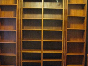 Biblioteka Art-Deco mahoniowa otwierana na wymiar
